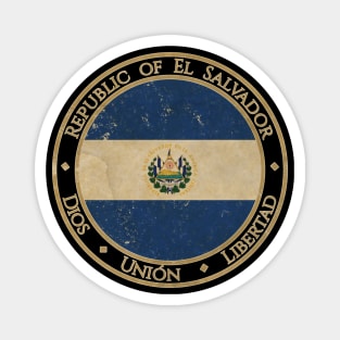 Vintage Republic of El Salvador USA North America United States Flag Magnet